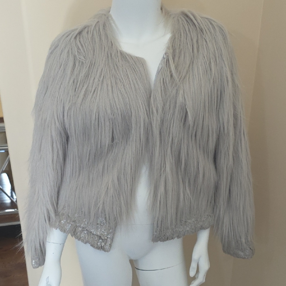 Unreal Fur Gray Faux Fur Jacket